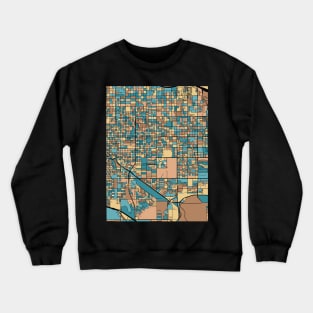 Tucson Map Pattern in Mid Century Pastel Crewneck Sweatshirt